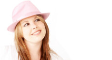 Girl wearing hat