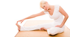 Woman in yoga pose